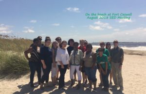 SED Meeting 8-2018 On the Beach at Fort Caswell